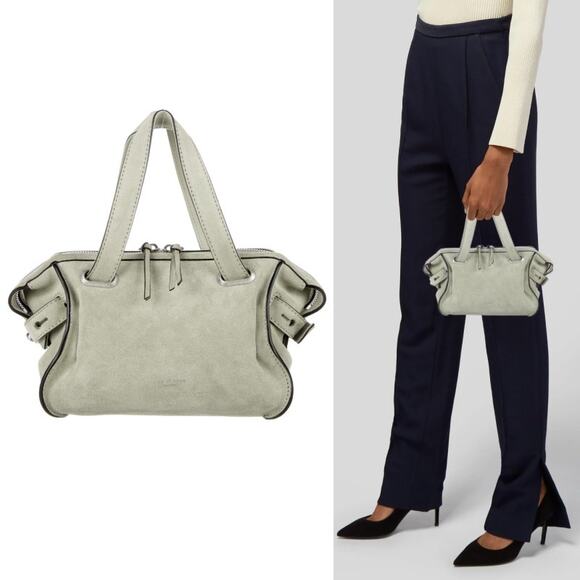 NWT Rag & Bone Rover Green Suede Mini Satchel Top Handle Bag - Picture 1 of 13